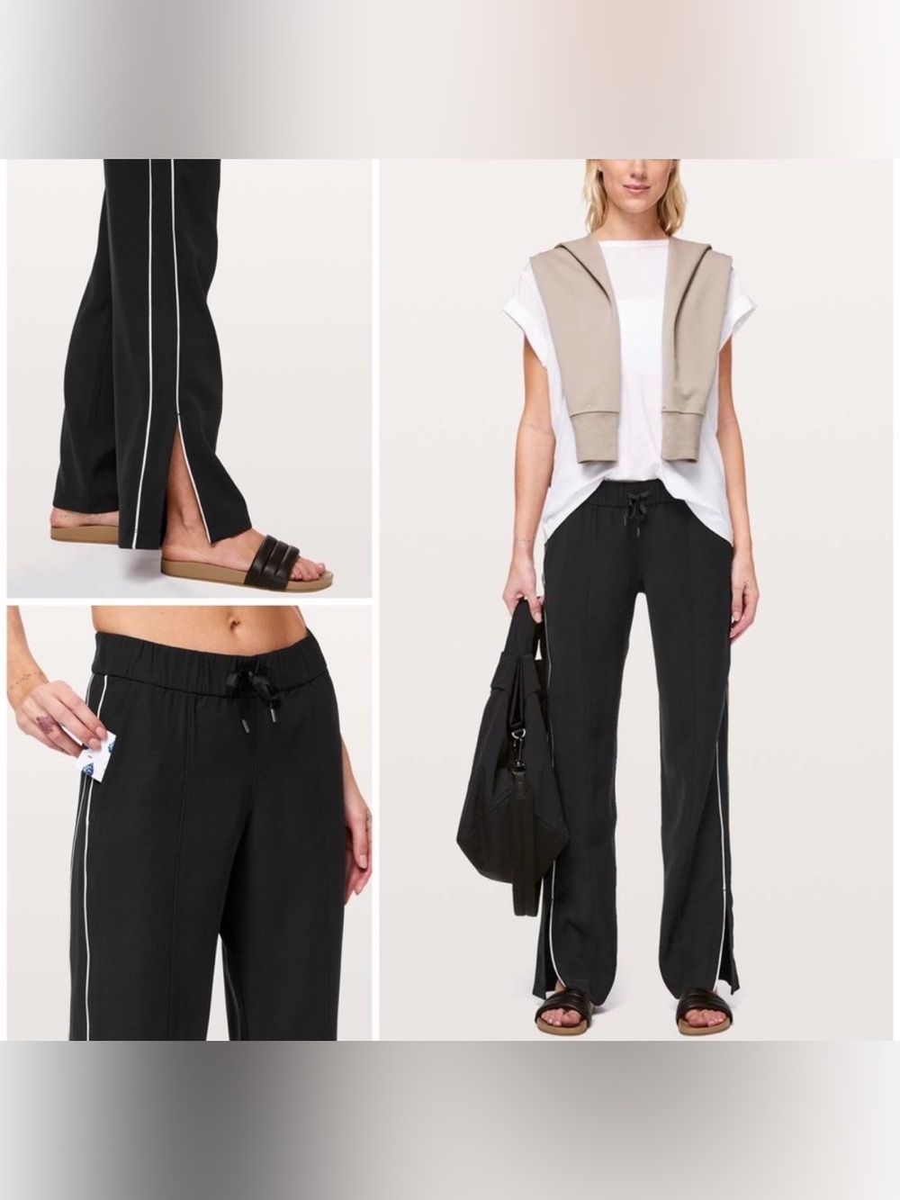 Lululemon On The Right Track Black Pants Size 2